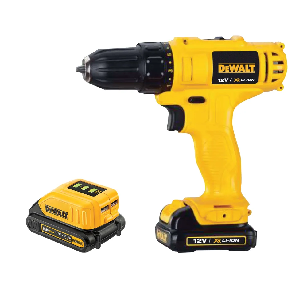 Parafusadeira/Furadeira DeWALT 12V MAX 3/8" — 4 Configurações — código DCD700CH