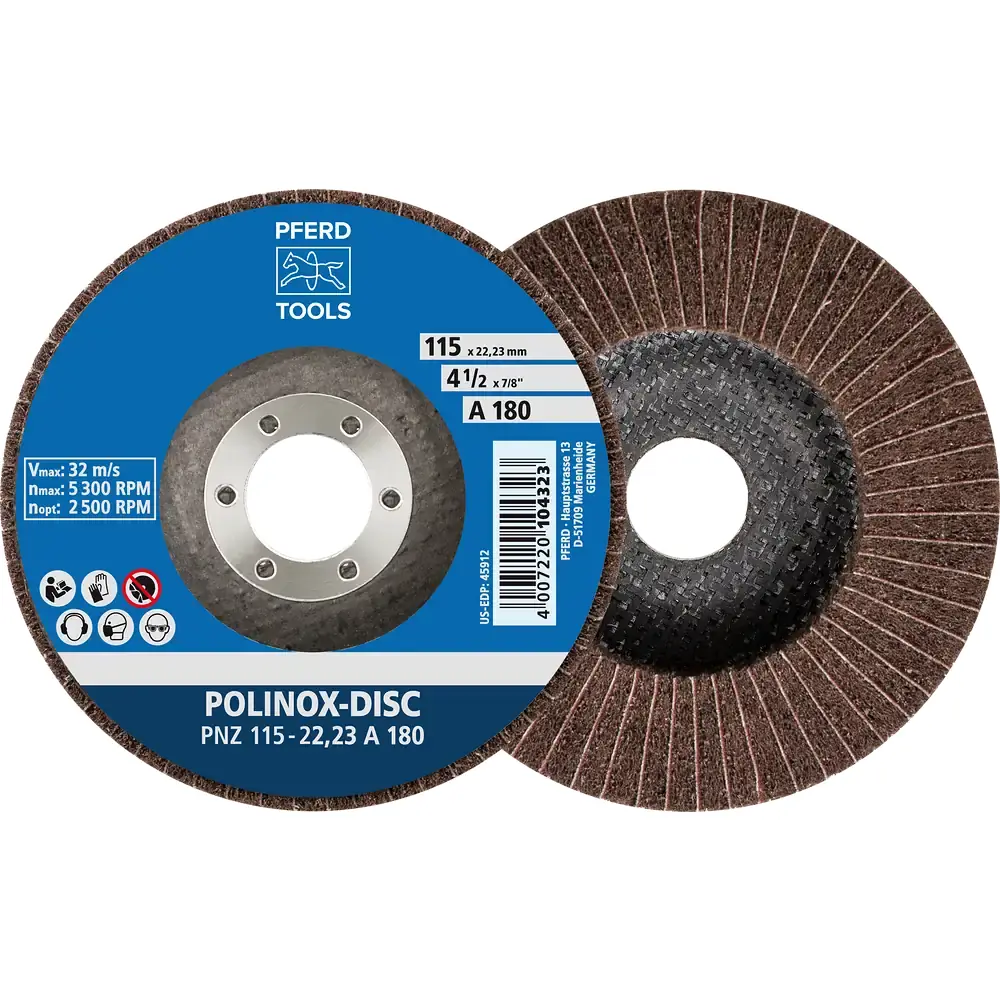 Discos POLINOX com Costado de Fibra — 115 mm — PFERD, Hebron Ferramentas