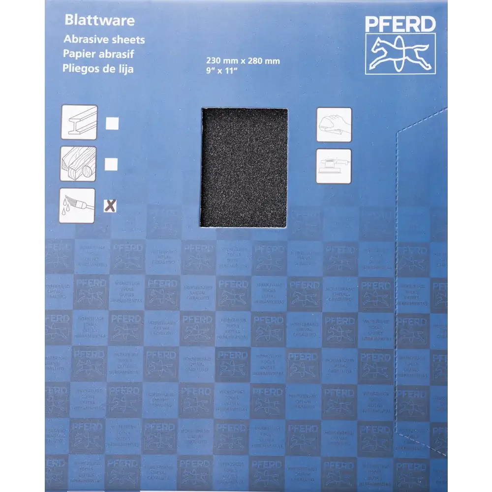 Folha de Lixa d’Água PFERD BP-W ECO PAINT — 230 × 280 mm — FOLHA DE LIXA BP-W ECO PAINT 230X280 SiC 60