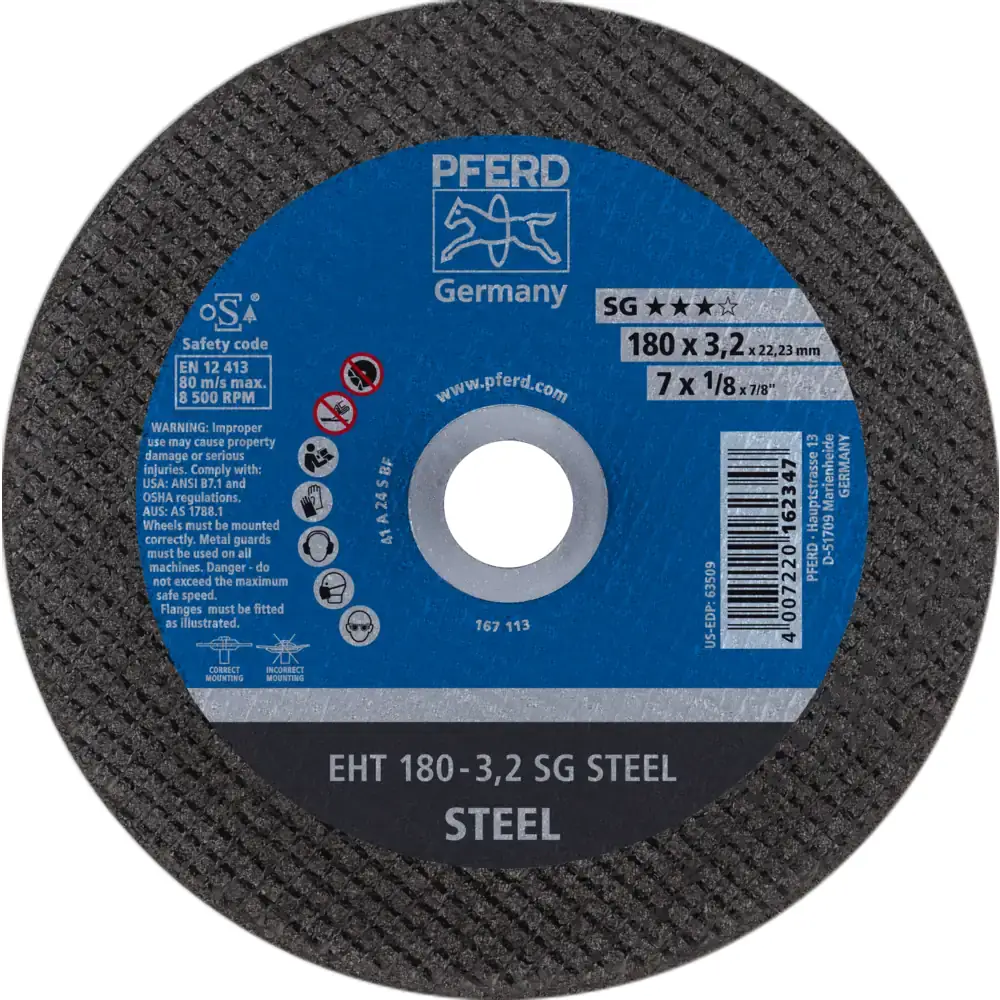 Disco de Corte PFERD SG STEELOX / STEEL — PFERD, Hebron Ferramentas