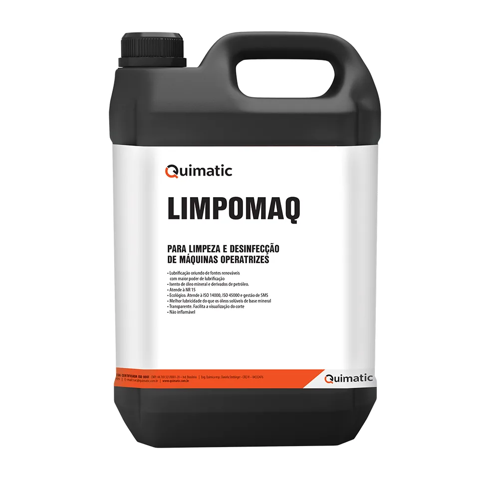 Limpomaq — Limpeza e Desinfecção de Máquinas Operatrizes — Quimatic, Hebron Ferramentas