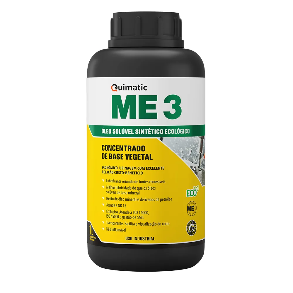 Óleo Solúvel ME-3 Sintético de Base Vegetal — Quimatic, Hebron Ferramentas