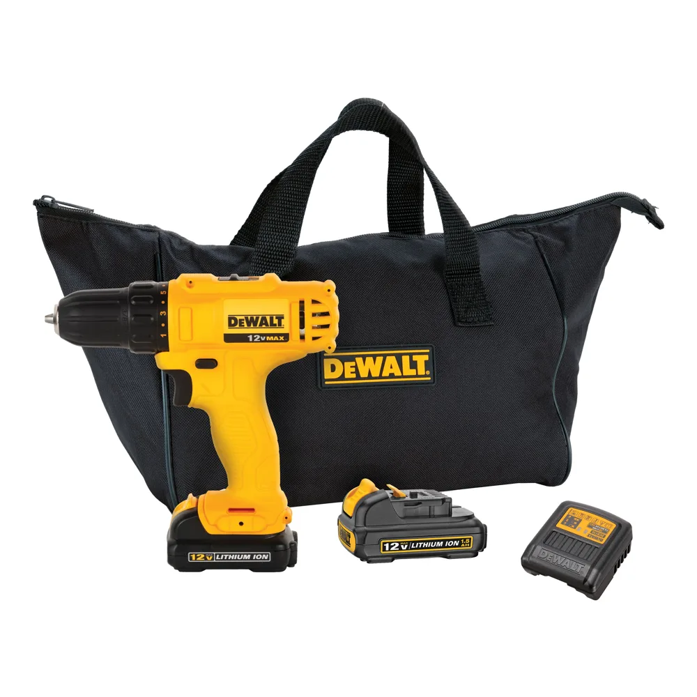 Parafusadeira/Furadeira DeWALT 12V MAX 3/8" — 4 Configurações — código DCD700C2