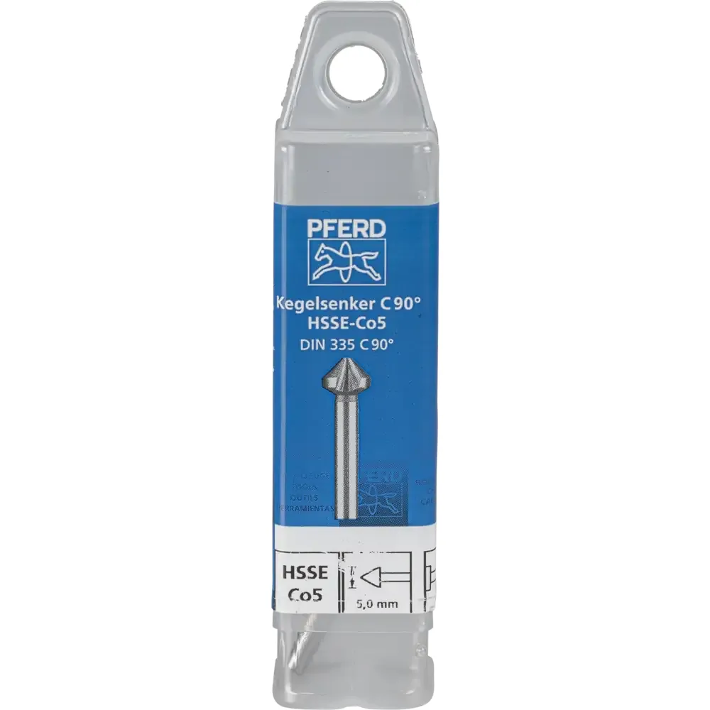 Escareador Cônico PFERD KES DIN 335 C 90° — HSS-E Co5 — referência ESCAREADORES KES HSSE DIN335 C90° 5,0