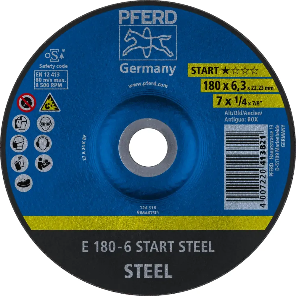 Disco de Desbaste PFERD START STEEL — PFERD, Hebron Ferramentas