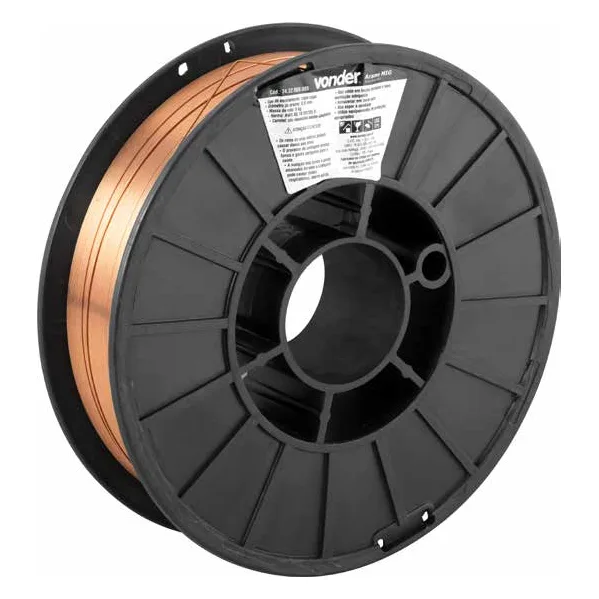 Arame MIG/MAG ER70S-6 Vonder — Carretel Plástico 5 kg — Vonder, Hebron Ferramentas