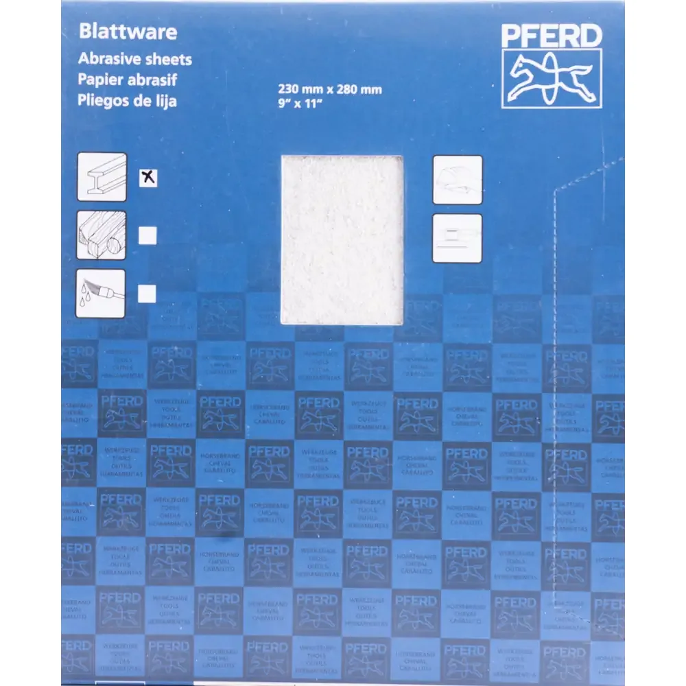 Folha de Lixa Seco PFERD BP ECO AC — Anti-Empastante, 230 × 280 mm — FOLHA DE LIXA BP ECO AC 230X280 A 60