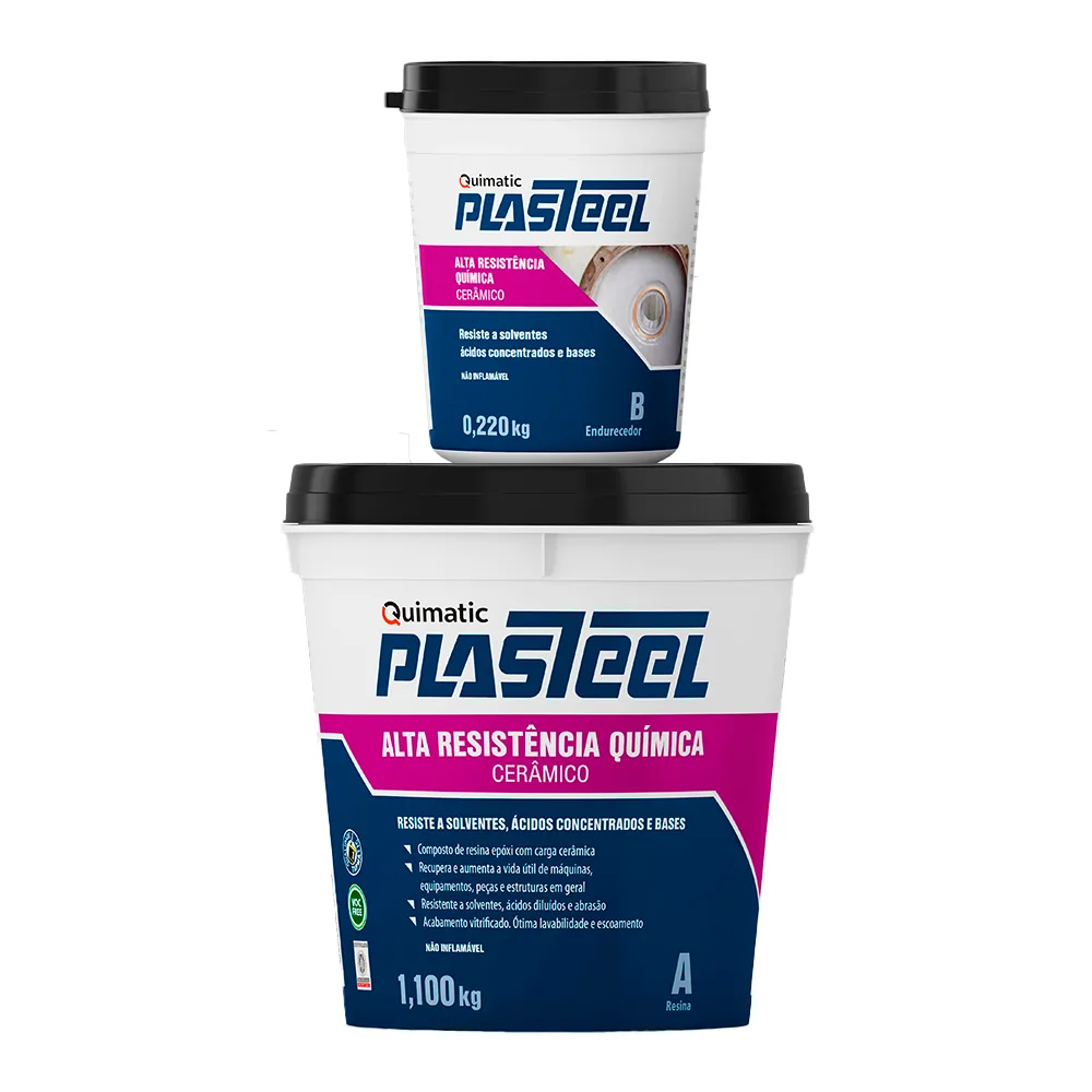 Plasteel Alta Resistência Química — Quimatic, Hebron Ferramentas